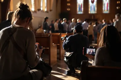 Church Photography Team Serving During Gathering