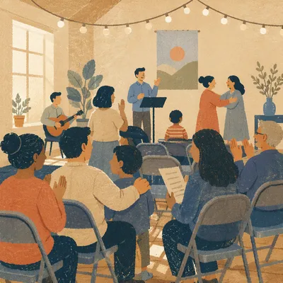 Hopeful First Service at New Church Plant