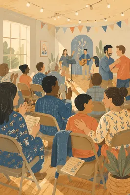 Hopeful First Service in New Church Plant