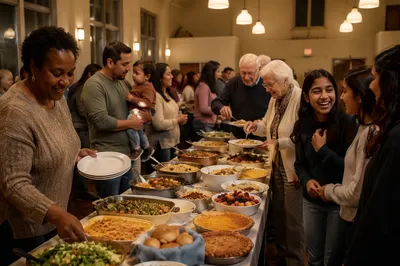 Community Potluck Dinner in Fellowship Hall