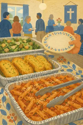 Church Potluck Buffet Fellowship Dinner