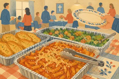 Church Potluck Buffet Fellowship Dinner