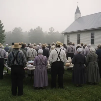 Rural Church Potluck Fellowship Morning