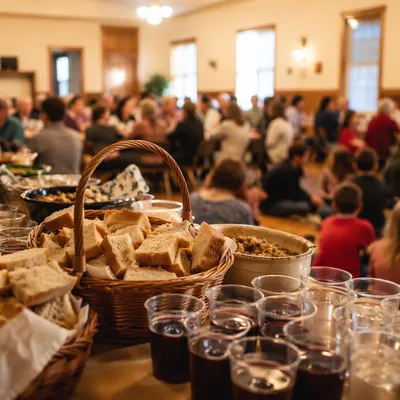 Warm Church Potluck Fellowship Dinner