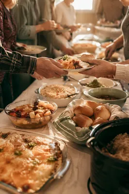 Warm Church Potluck Fellowship Dinner