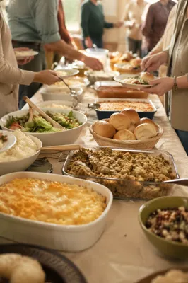 Warm Church Potluck Dinner Fellowship