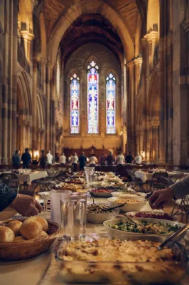 Church Potluck Fellowship in Historic Stone Hall