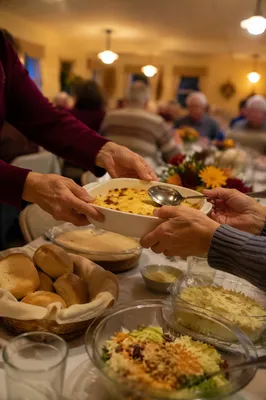 Warm Church Potluck Fellowship Dinner