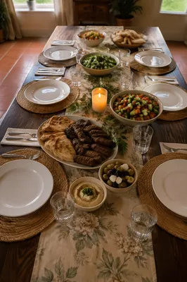 Welcoming Church Potluck Fellowship Table