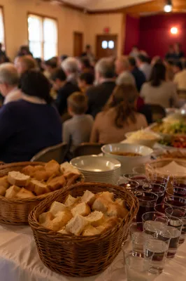Church Potluck Fellowship Dinner Table