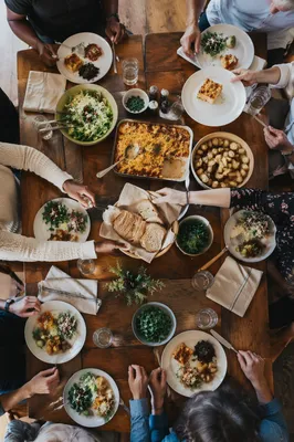 Church Potluck Fellowship Dinner Table