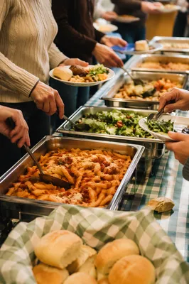 Warm Church Potluck Fellowship Dinner