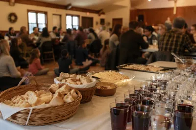 Warm Church Potluck Fellowship Dinner