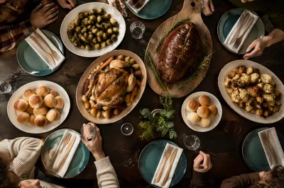 Church Potluck Fellowship Dinner Table