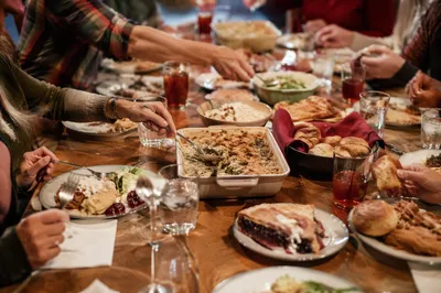 Warm Church Potluck Fellowship Dinner