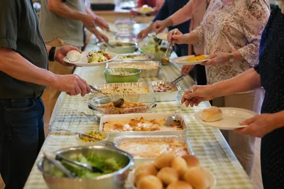 Church Potluck Dinner Fellowship Buffet