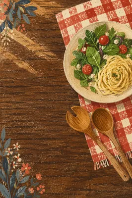Church Potluck Table with Fellowship Meal