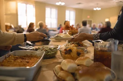 Welcoming Church Potluck Fellowship Hall Dinner