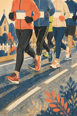 Church Running Fellowship Morning Jog Together