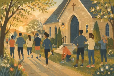 Church Running Group Morning Fellowship Jog