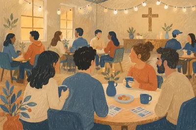 Warm Church Singles Fellowship Hall Gathering