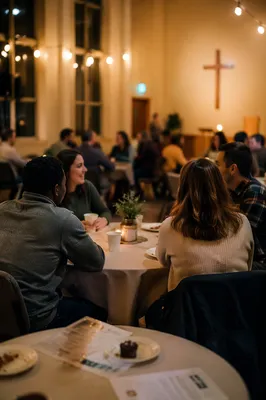 Warm Church Singles Fellowship Hall Gathering