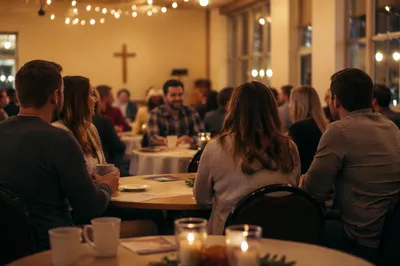 Warm Church Singles Fellowship Hall Gathering