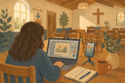 Church Social Media Manager at Work