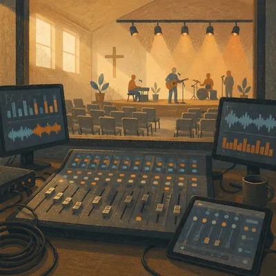Quiet Church Sound Booth Rehearsal Scene