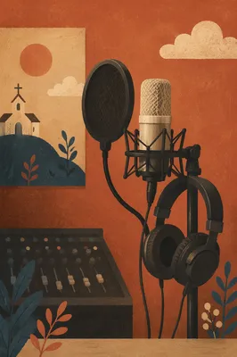 Church Sound Booth Microphone Setup