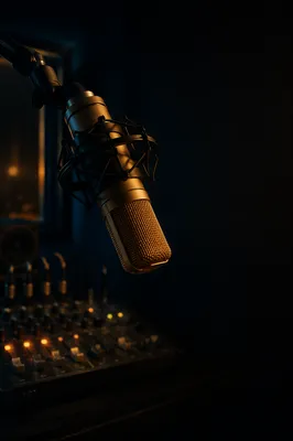 Church Sound Booth Microphone Close-Up