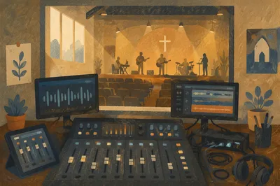 Quiet Church Sound Booth Rehearsal Scene