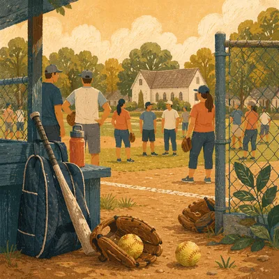 Church Softball Fellowship on Neighborhood Field