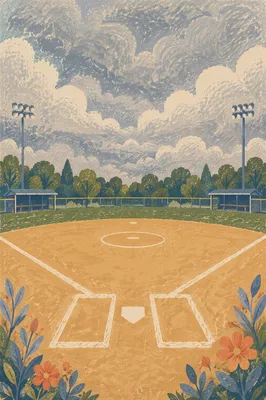 Empty Church Softball Field Before Game