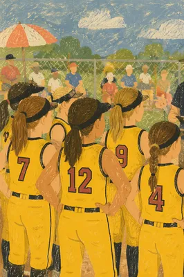 Church Youth Softball Team on Sunny Field