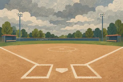 Empty Church Softball Field Before Game