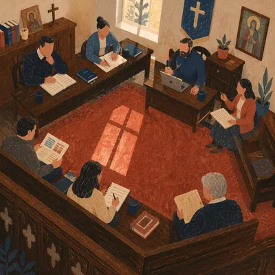 Overhead Church Staff Planning Meeting