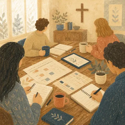 Church Staff Planning Meeting in Fellowship Room