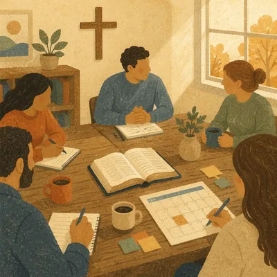Church Staff Planning Meeting in Warm Fellowship Room