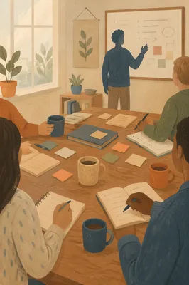 Church Staff Planning Meeting Around Table