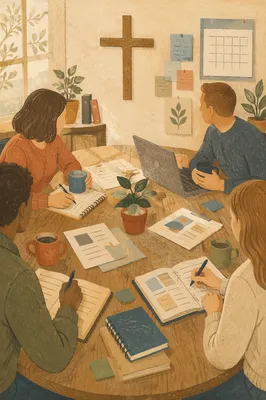 Church Staff Planning Meeting in Fellowship Room