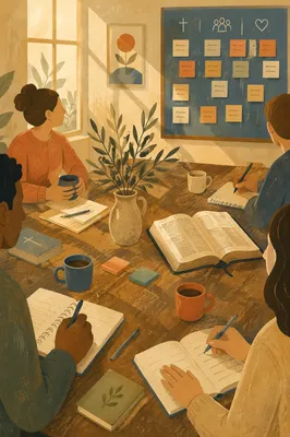 Church Staff Planning Meeting in Morning Light