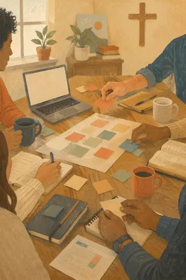 Church Staff Planning Meeting in Fellowship Room