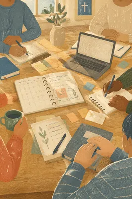Church Staff Planning Meeting Table
