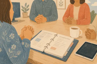 Church Staff Planning Meeting Close-Up