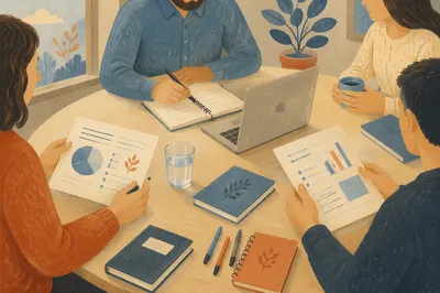 Church Staff Planning Meeting Around Table