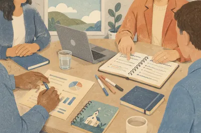 Church Staff Planning Meeting Around Table