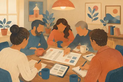 Church Staff Outreach Planning Around Table