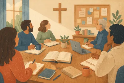 Church Staff Planning Meeting in Fellowship Room