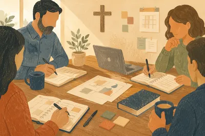 Church Staff Planning Meeting in Fellowship Room